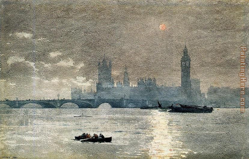 The Houses of Parliament painting - Winslow Homer The Houses of Parliament art painting